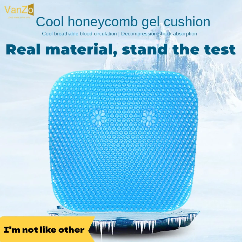 Tomight Gel Seat Cushion, Breathable Office Chair Cushion for Pressure  Relief Tailbone Back Pain Relief Honeycomb Gel Cushion with Non-Slip Cover  for