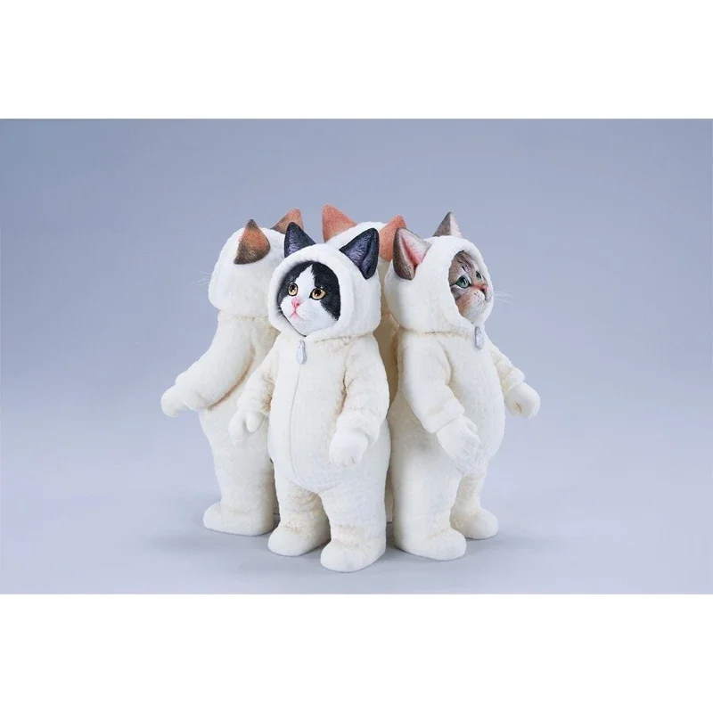 Vorverkauf JXK Niedlicher Pullover im Maßstab 1:6, der Katze trägt, Simulationstiermodell für 12-Zoll-Spielzeugfiguren, Desktop-Ornament, trendiges Spielzeuggeschenk
