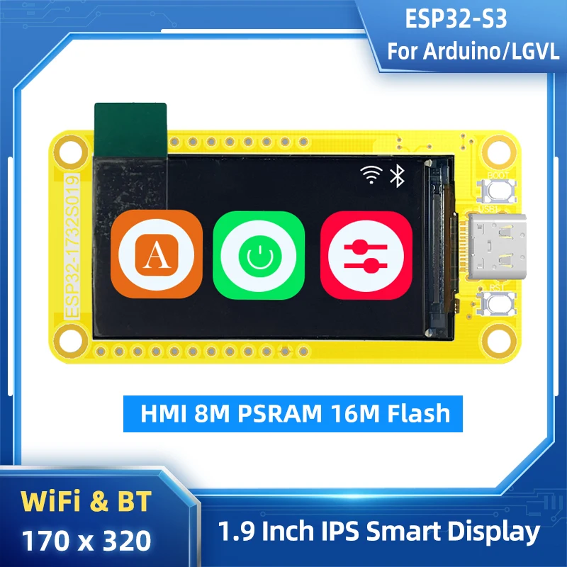 ESP32-S3-HMI-8M-PSRAM-16M-Flash-for-Arduino-LVGL-WIFI-Bluetooth-1-9 ...