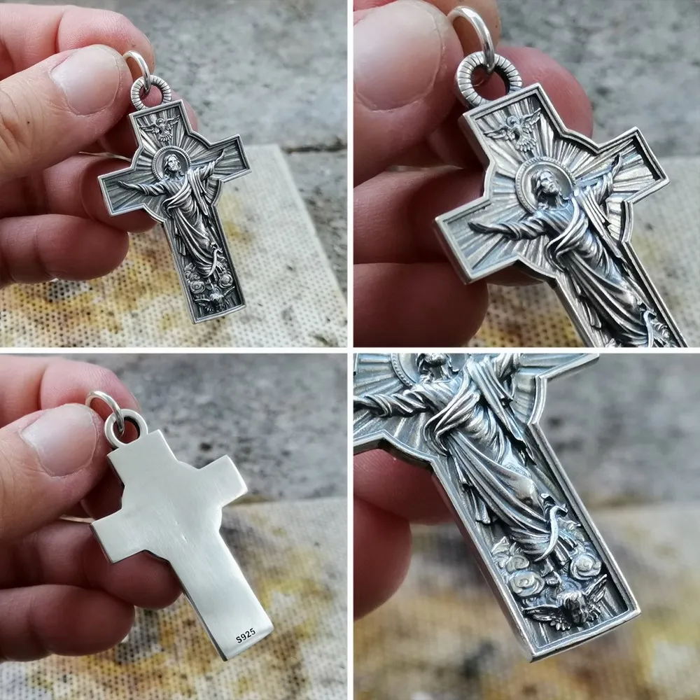 アクセサリー [Z-2] Silver925 / 40g Jesus Christ CROSS Amazon.com: Crucifix 925 Sterling Silver Tone Cross Christ