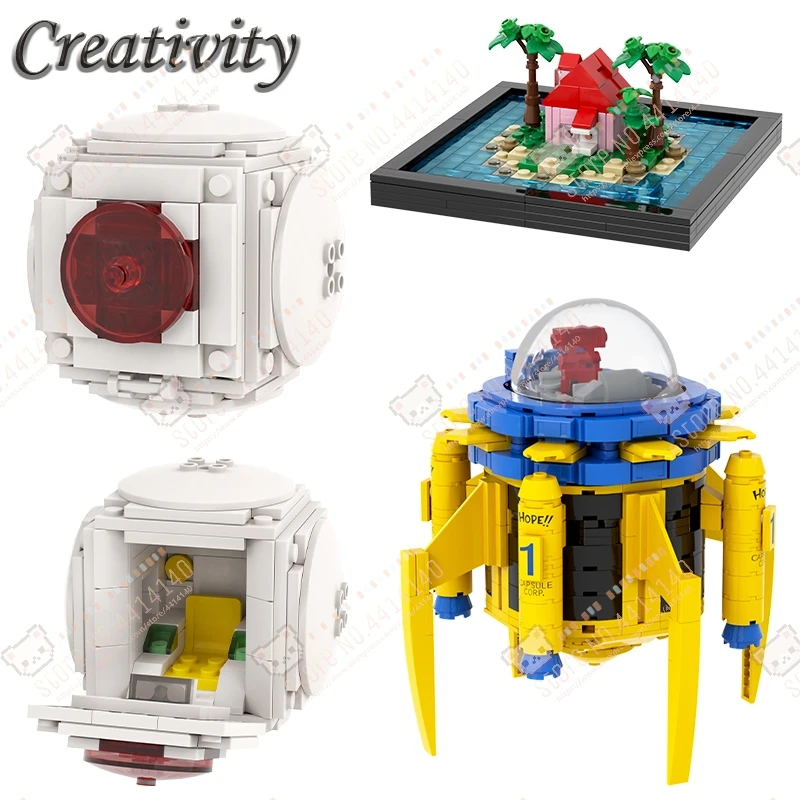 Anime Series MOC Decoration Building Blocks DIY Sai Ya Space Ship Kame House Time Machine Model Assembly Brick Toys For Children