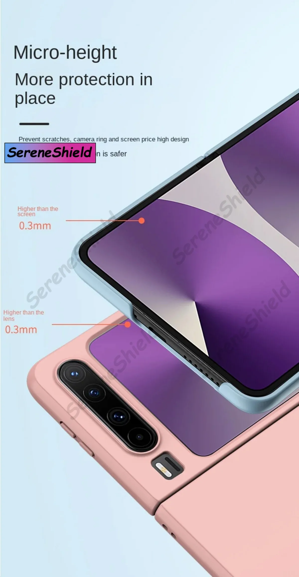 Slim Ultra Thin Hard Protective Phone Case with Camera Protection and Enhanced Grip