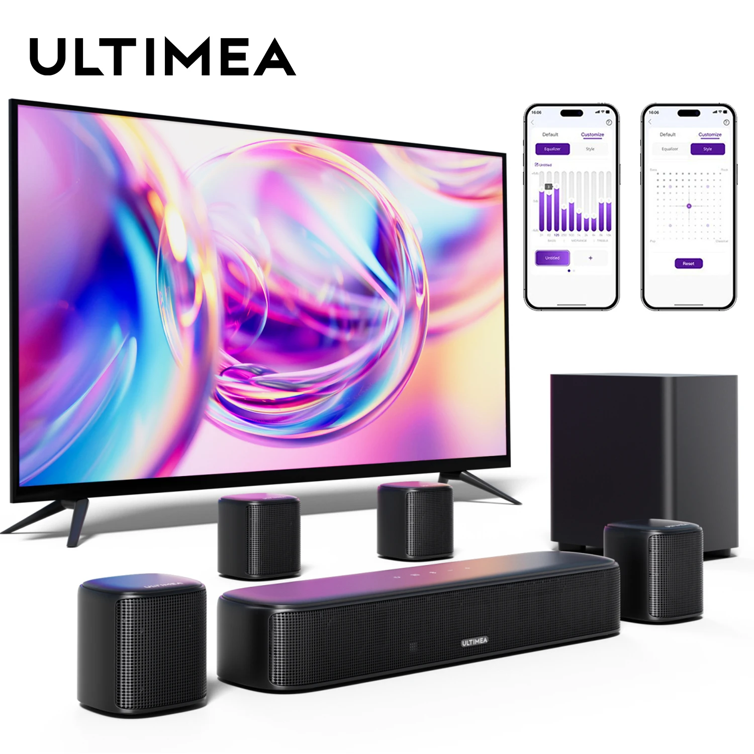 ULTIMEA Aura A40 7.1サラウンドサウンド Amazon.co.jp: ULTIMEA 7.1ch サウンドバー テレビ用 330W BassMX搭載