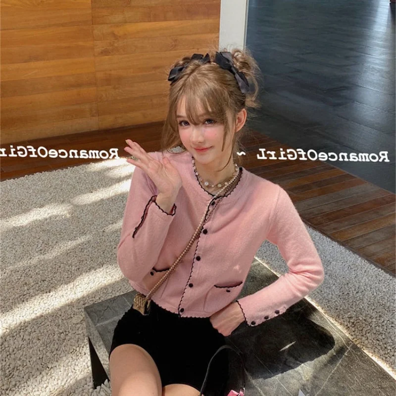 

Женский свитер из искусственной шерсти, универсальный яркий однотонный кардиган в Корейском стиле, Модный мягкий шикарный свитер с воском, осень 2024