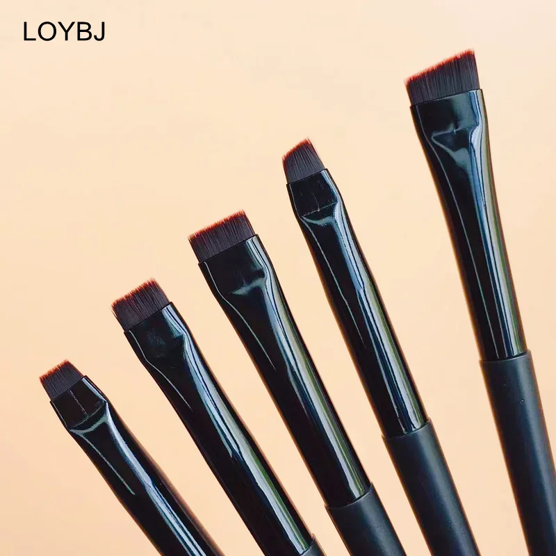 Makeup Brushes Thin Eyebrow Eyeliner Super Fine Angled Brow Contour Portable Women Eyeliner Cream Cosmetic Tools