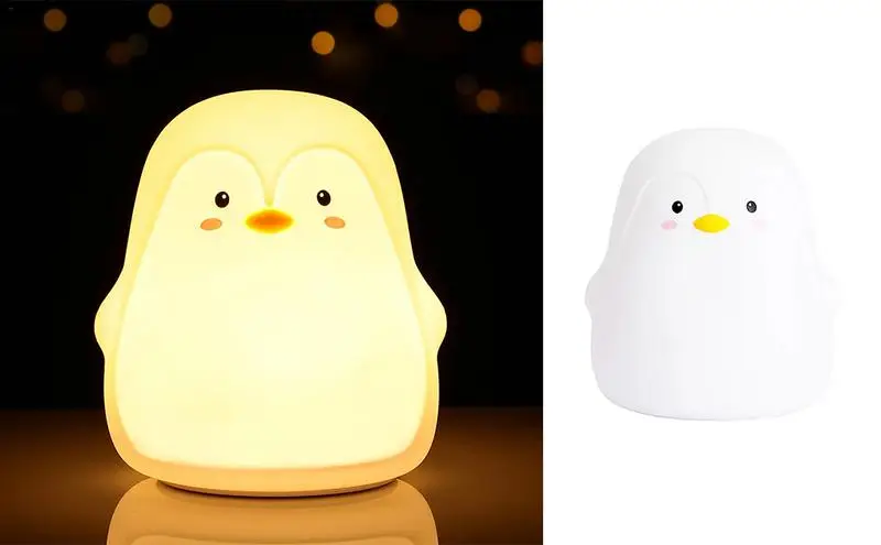 

Cute Penguin Night Light LED Night Light Mini Kawaii Popular Cat Baby Night Lamp Penguin Night Lamp For Kids Bedroom Decoration