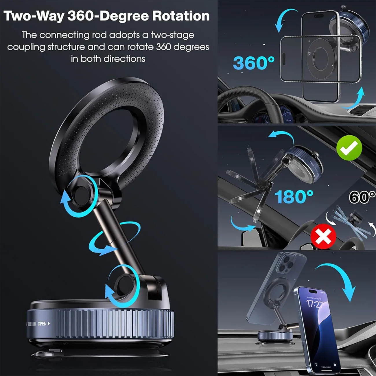 Foldable MagSafe Car Mount 4