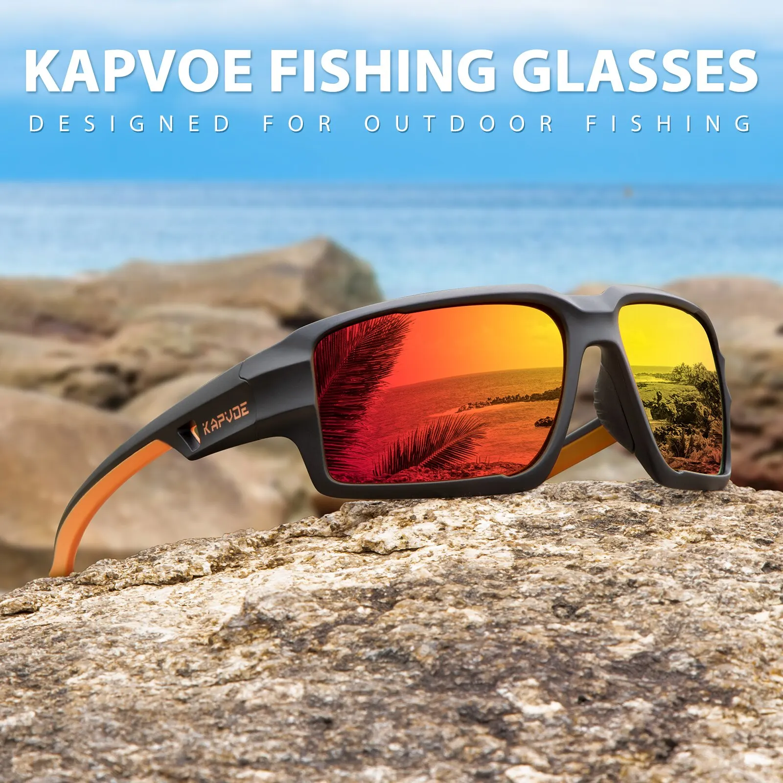 Polarized Sunglasses Kapvoe Polarized Fishing Sports for Men Women Ultra Lightweight Cycling Driving Golf UV400