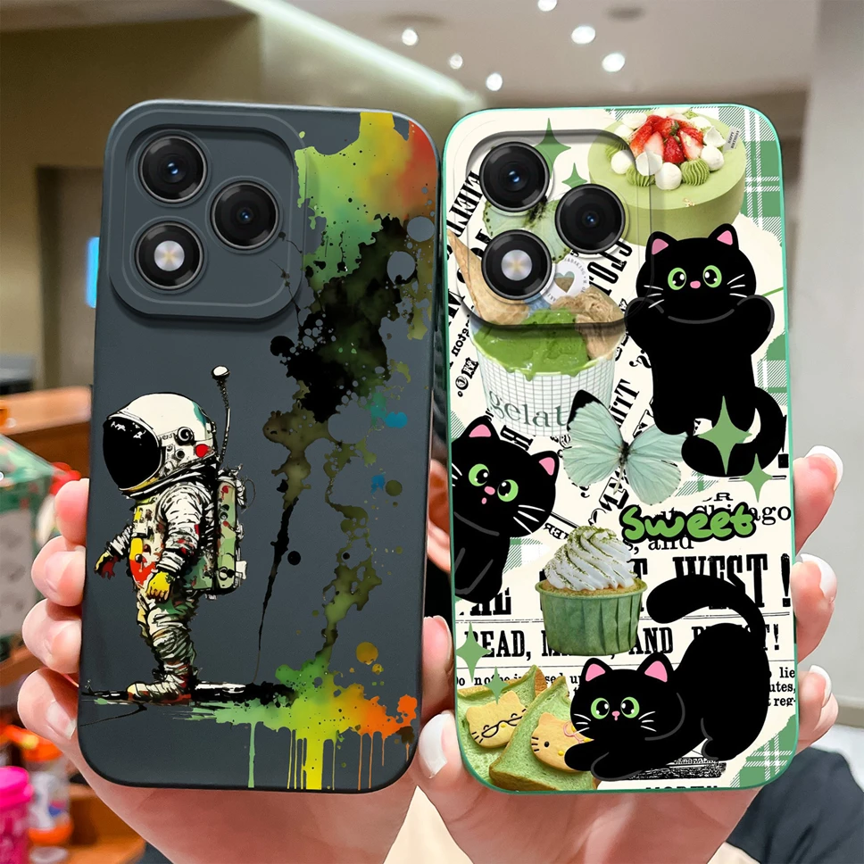 Lovely Flower Star Pattern Liquid Silicone Soft Case - High Quality Back Cover