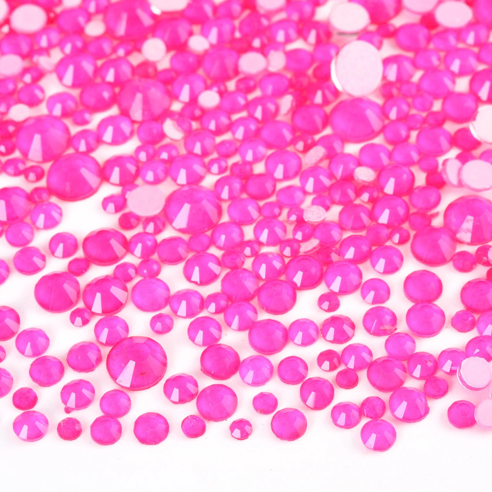 Light Pink GemStone Mix Non-Hotfix Flatback Rhinestones for Nail Art and Garment Decorations
