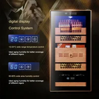 Constant temperature humidity humidity cigar cabinet cedar wood layer shelf electronic air cooler freezer freezer rose gold 1