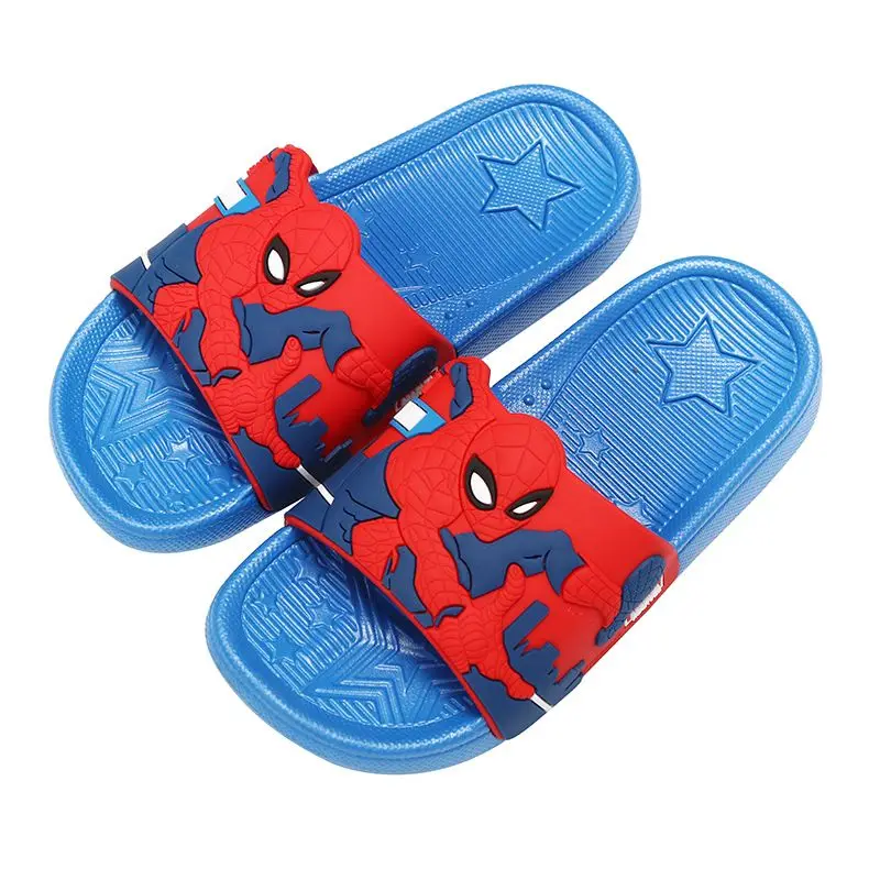 

Disney Boys' Sandals Carton Slippers Children's Summer Anti-skid Cartoon Beach Sandals Blue Black Red Sandals Size 24-35