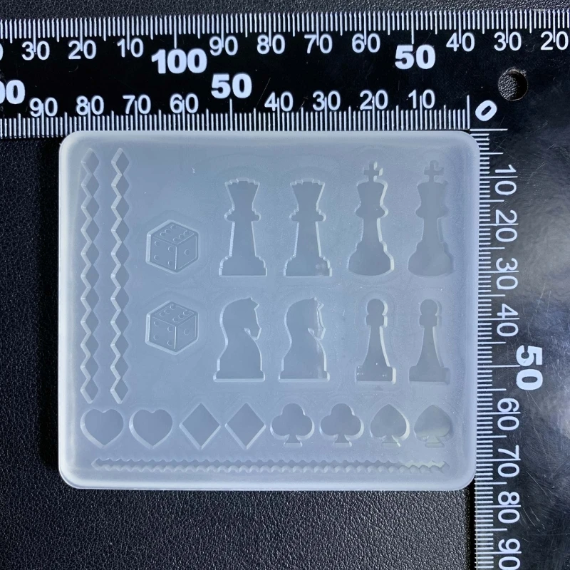 DIY Silikon Form Schach und Karten Themen Herstellung Formen Set für DIY Dekoration Handwerk Spiel Ornament Casting Mould Y08E – Detail 8