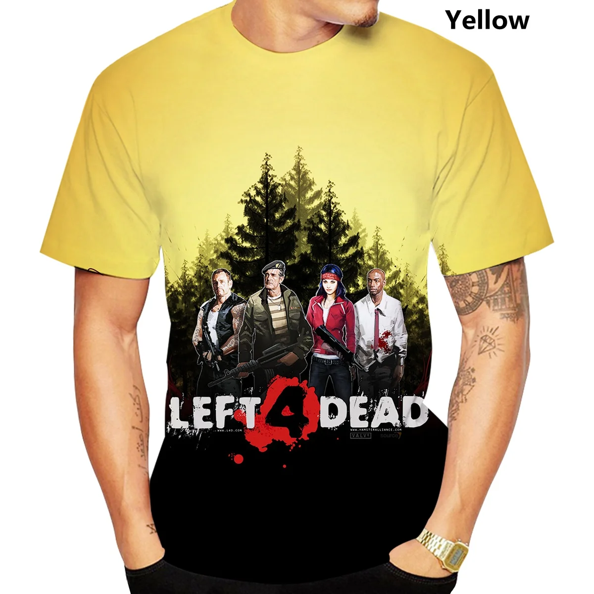 Camiseta de juego de terror Left 4 Dead 2 con estampado 3D, informal, para hombre y mujer, estilo hip hop, de manga corta, para niños, estilo Harajuku, ropa unisex
