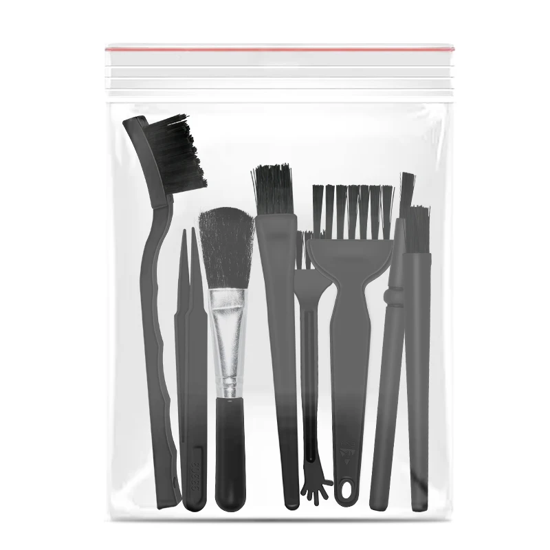Anti-Static Brush Esd Safe Nylon Cleaning Brush Set 8pcs/Set for Mobile Phone Tablet Pcb Bga Repair Cleaning Work