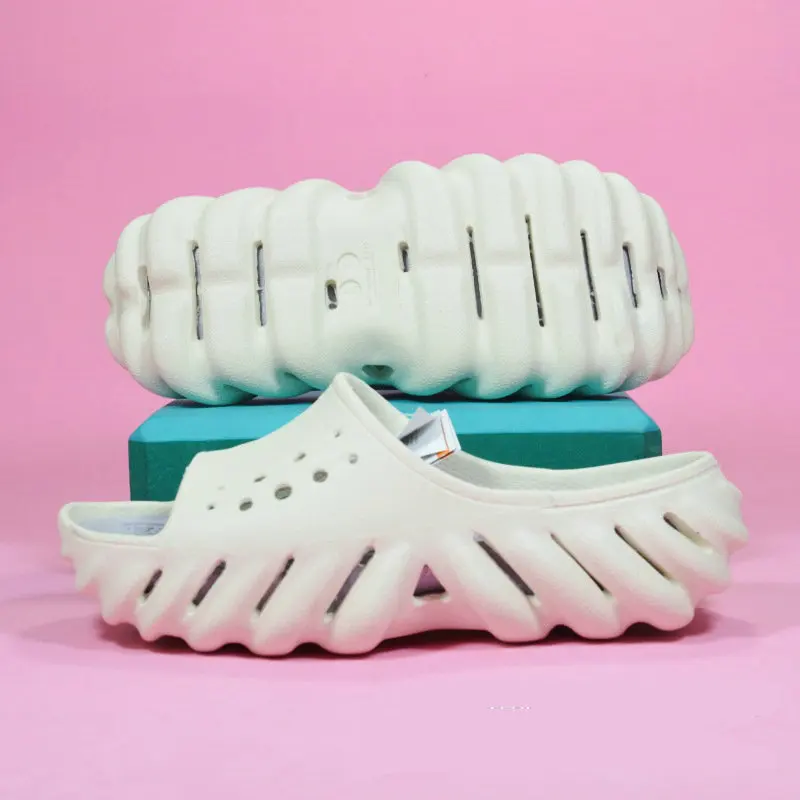 

Women Men Sandals Summer Shoes Non-slip High-heeled Shoes Hole Shoes Beach Sandals Wedges Shoes For Women Thick-soled Slippers