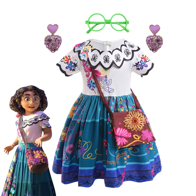 Disney New Baby Girls Encanto Mirabel Madrigal Princess Dress Kids manica  corta abbigliamento bambini festa di compleanno Costume Cosplay - AliExpress