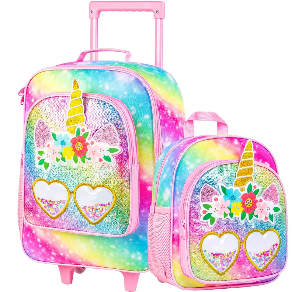 Valigia Scuola Bambine HPJGD Valigia Unicorno Per Bambine Con valigia-scuola-bambine-hpjgd-valigia-unicorno-per-bambine-con