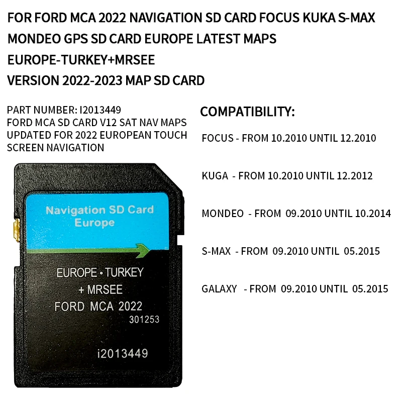 Ford Rückfahrkamera Original Ford SYNC2 Navi SD-Karte F12 2025 – Aktuelle Karten Für C-Max, Focus, Mondeo & Mehr Autoradio Ford Focus