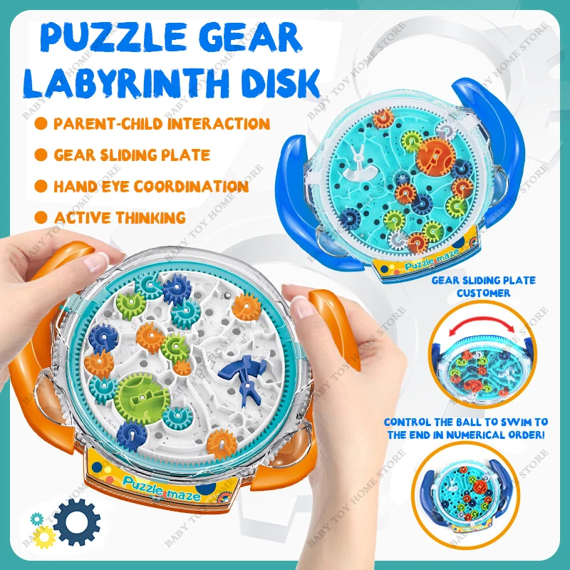3D Gear Maze Puzzle Games for Kids Brain Teasers Gravity Marble Board Mind  Puzzles Travel Toys Toddlers