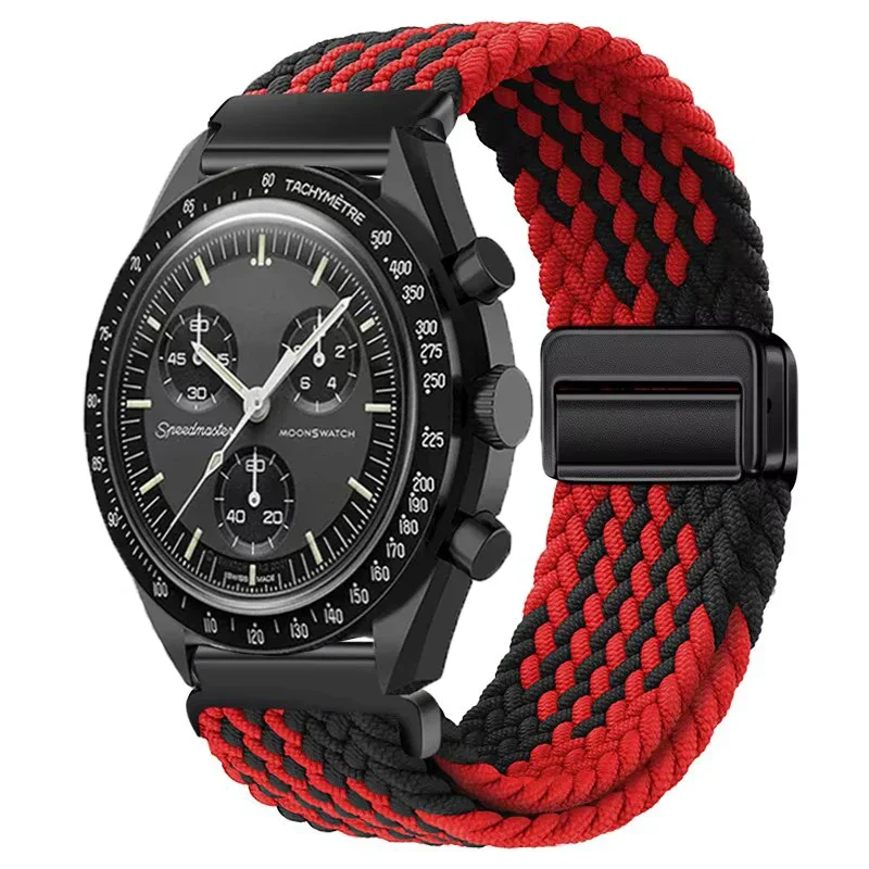 Universal Nylon Loop Strap - 22mm, Magnetic Weave Bracelet, 20mm Adjustable Band