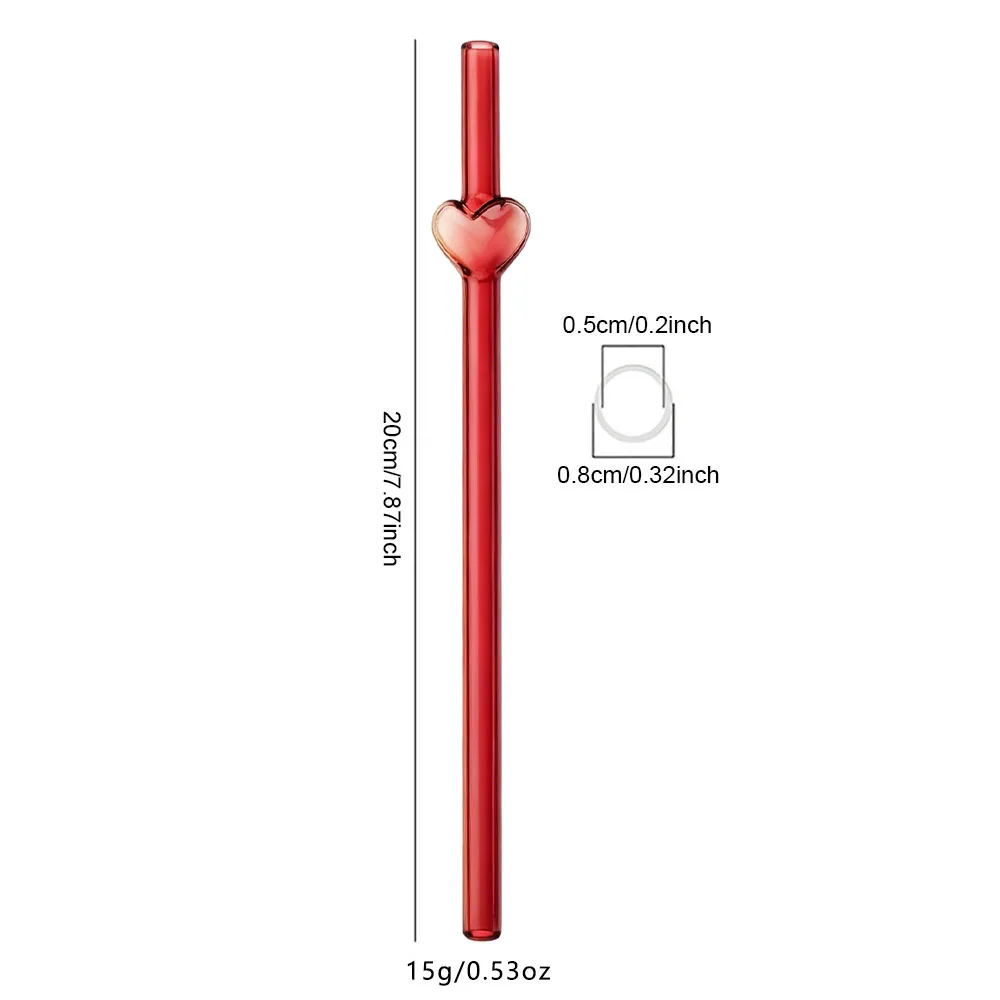 Eco-Friendly High Borosilicate Glass Straw Set - 9-Piece Reusable Collection for Smoothies and Cocktails