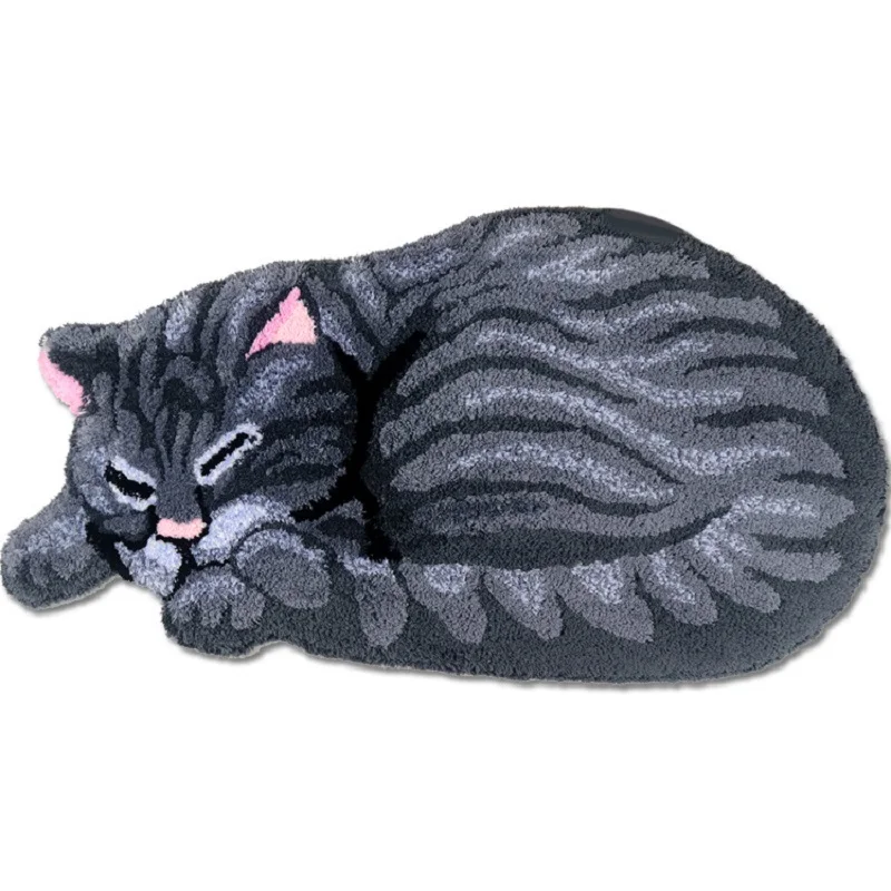 Creative Cat Floor Mat Carpet Handmade Tufted Rug Comfortable Soft Plush Bedroom Rugs Living Room Decoration Non-slip Floormat 4