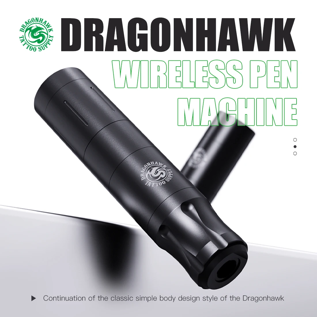 

Dragonhawk Wireless Tattoo Machine Brushless Motor Pen with 1500mAh Battery 3.5MM Stroke Portable Design Stable System Pen