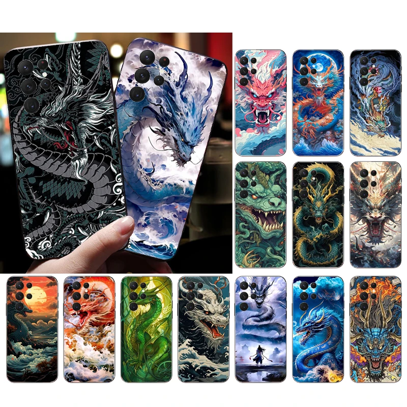 

Dragon Wave Art Phone Case For Samsung A52S A21S A33 A23 A13 A14 A32 A52 A53 A54 A51 A71 M51