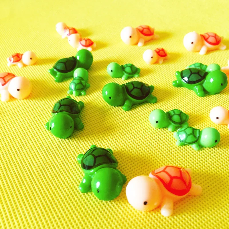 sale~10Pcs/tortoise/see animals miniatures/cute/fairy garden gnome/moss terrarium decor/crafts/bonsai/figurine/diy supplies