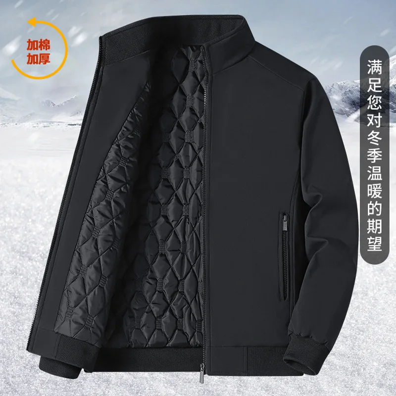 Men's Winter Fleece Thickened Jackets Coat Casual Warm Parkas Coat Men Brand Clothing New Outerwear Fashion Large Size Jacket