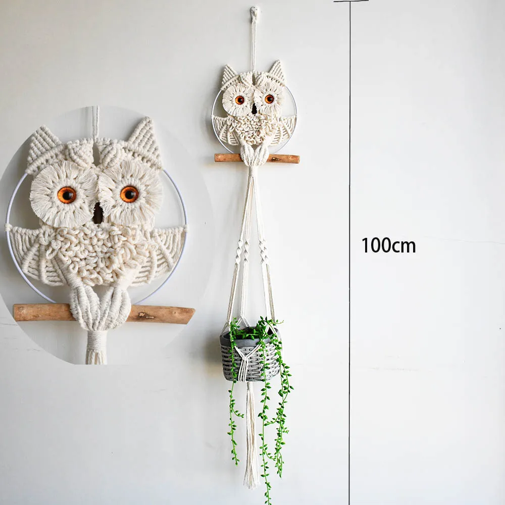 Macrame Plant Hanger Handmade Boho for Indoor