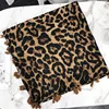 Fashion Leopard Print Tassel Viscose Shawl Scarf High Quality Neckerchief Winter Foulards Muslim Hijab Stole Sjaal Scarves 4