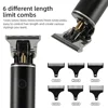 USB Electric LCD Hair Clipper Trimmer All In One Head Rechargeable Hair Clipper Oil Head Hair Carving Hairstyle Razor For Man 6
