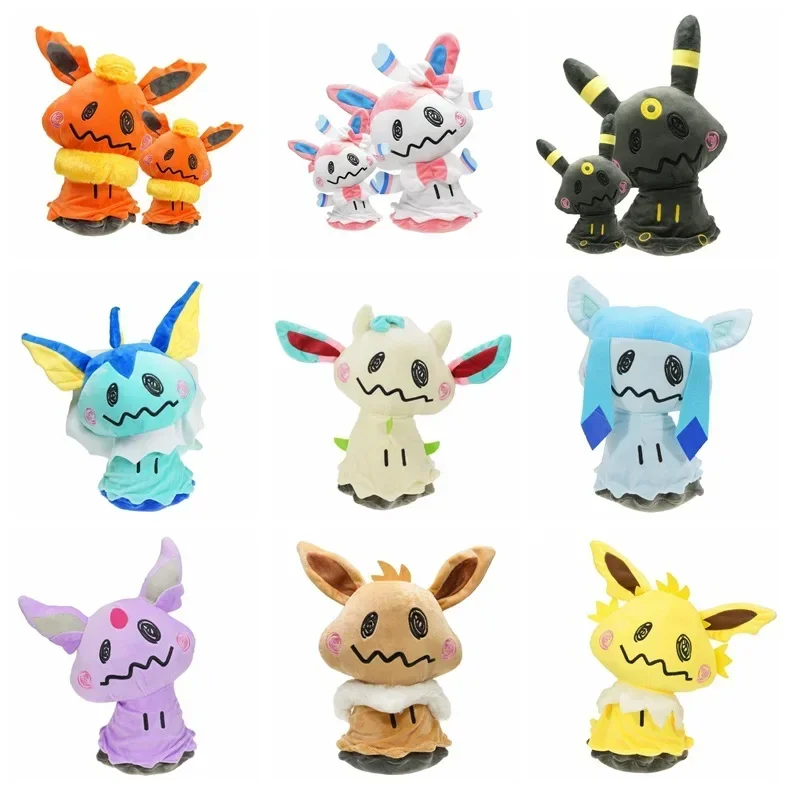 

Mimikyu плюшевая игрушка Eevee Мягкая кукла Покемон Flareon Vaporeon Jolteon зеркаon Umbreon Ice Leafeon Sylveon подарки для мальчиков