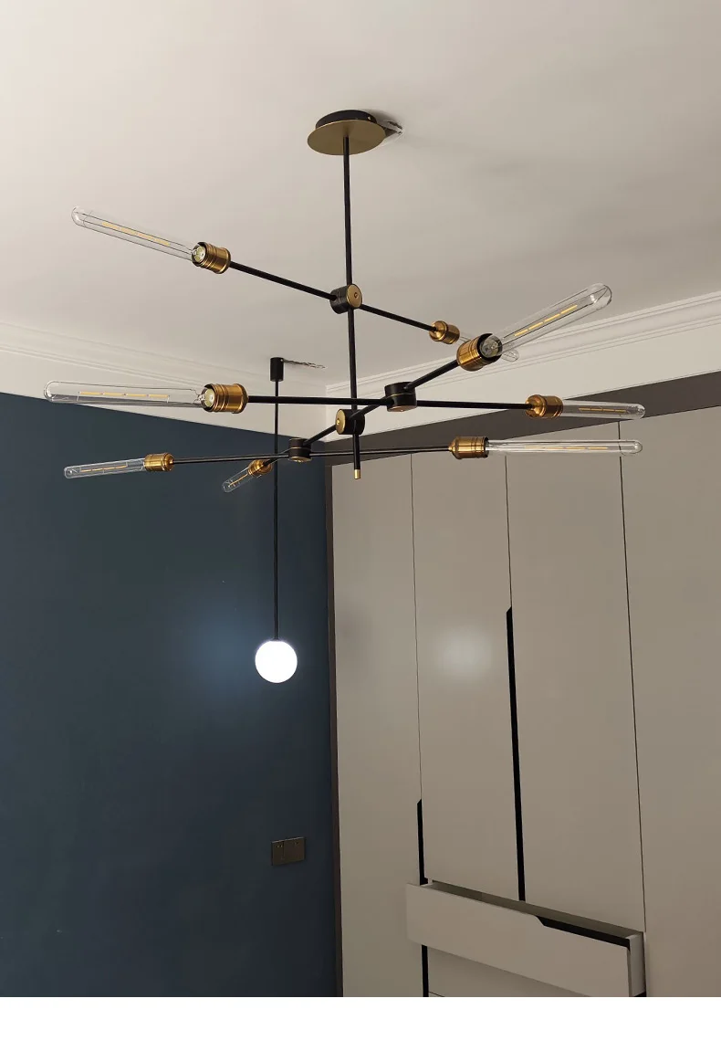 American retro industrial wind chandelier Nordic minimalist personality restaurant living room bar cafe clothing store lighting dining room light fixtures