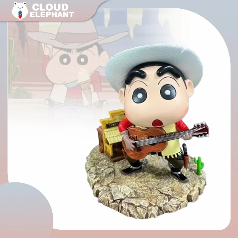 짱구 애니메이션 피규어 신찬 코스 웨스트 카우보이 시리즈, 트렌디 GK PVC 피규어, 크리에이티브 모델, 데스크탑 장식, 생일 선물 