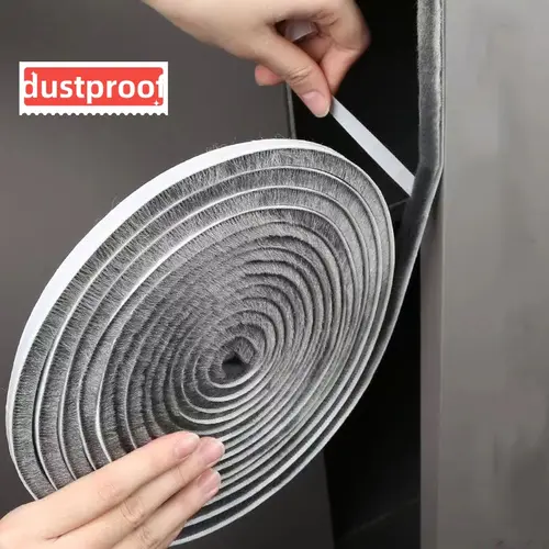 Self-adhesive Bristles Wool Pile Weatherstrip Door Window Brush Seal 7/9 X 5mm 9mm 12mm 15mm 23mm Warm Winter Gray White Brown - Image 4