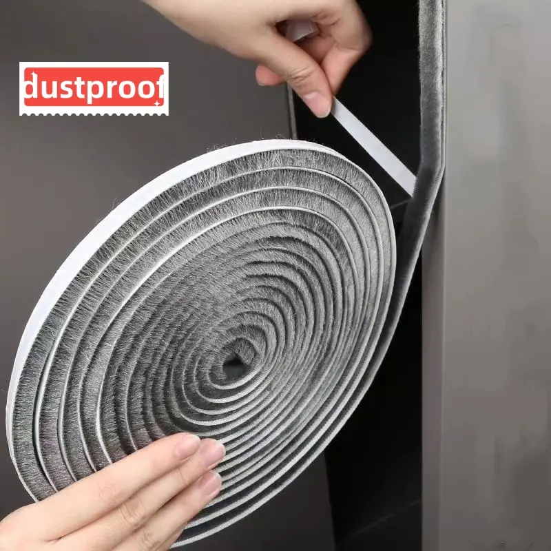 Self-adhesive Bristles Wool Pile Weatherstrip Door Window Brush Seal 7/9 X 5mm 9mm 12mm 15mm 23mm Warm Winter Gray White Brown - Image 4