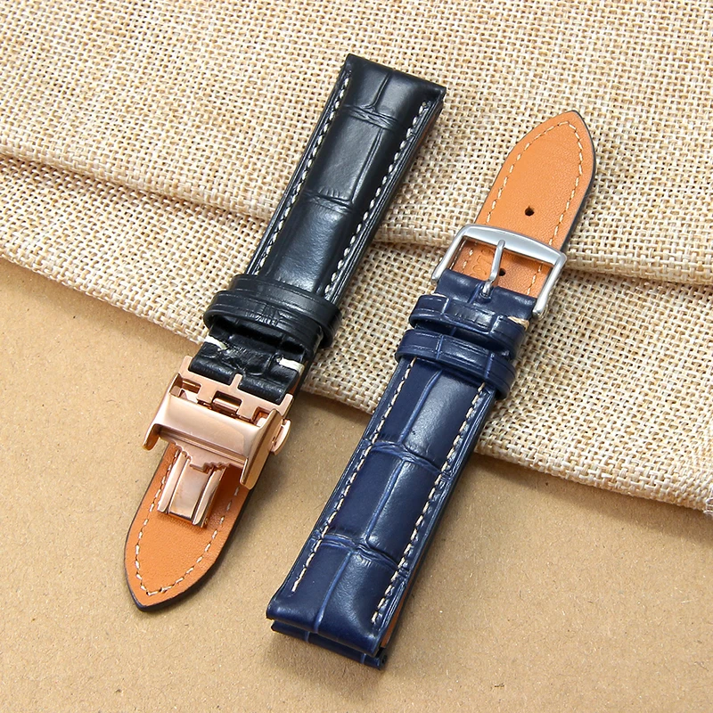 Premium Anti-Stain Easy-Clean Calfskin Leather Watch Strap