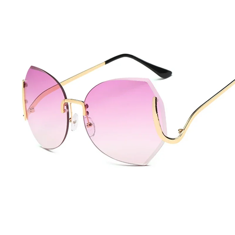 

rimless Gradient Sunglasses 2023 New Arrival Brand Designer Men or Women Shades Pink Sunglasses wholesale price