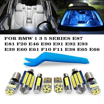 Car LED Interior Light Kit Canbus For BMW 1 3 5 Series E87 E81 F20 E46 E90 E91 E92 E93 E39 E60 E61 F10 F11 E38 E65 E66