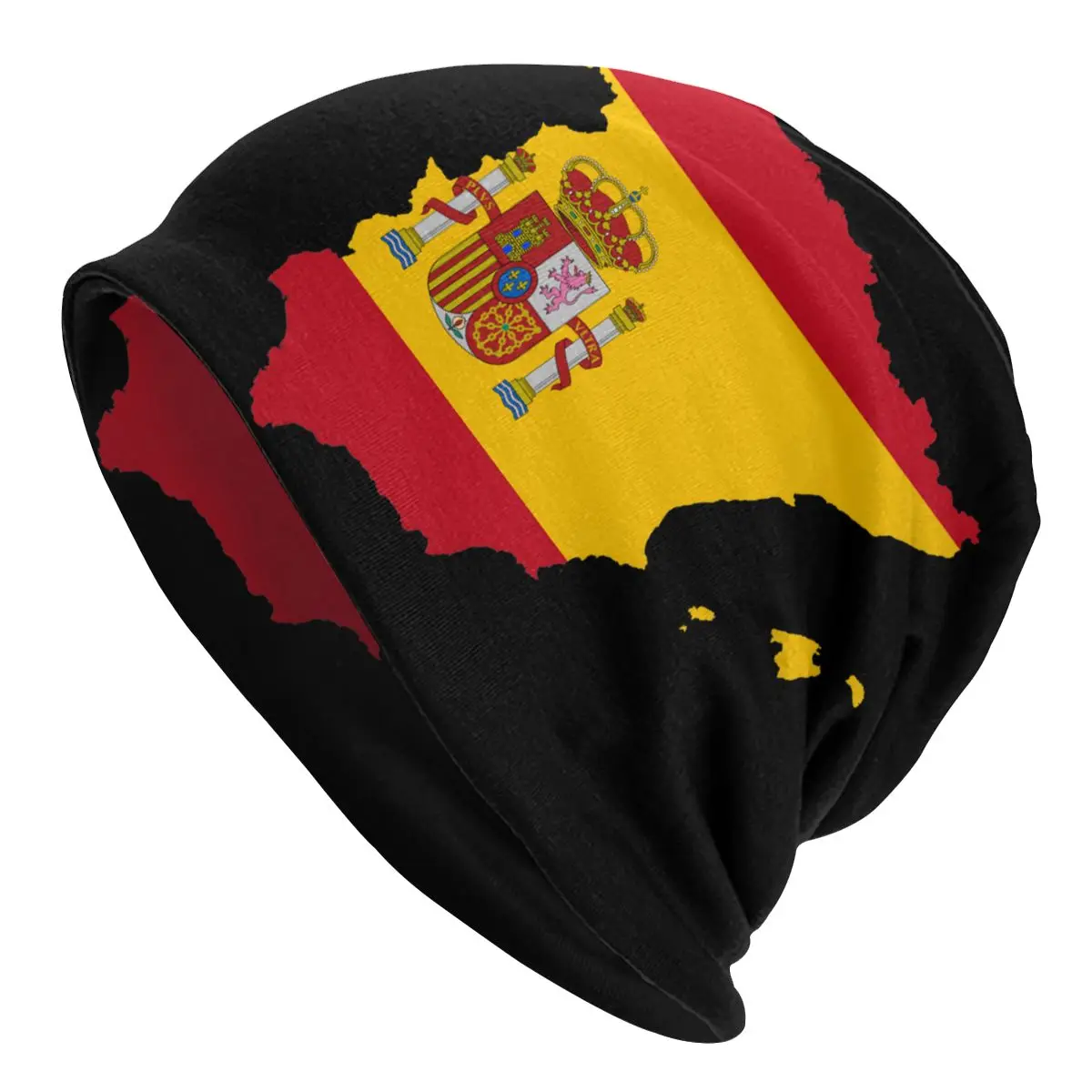 

Hip Hop Spain Coat Of Arms Beanie Cap Unisex Winter Warm Bonnet Homme Knit Hats Ski Spanish Flag Map Beanies Caps For Men Women