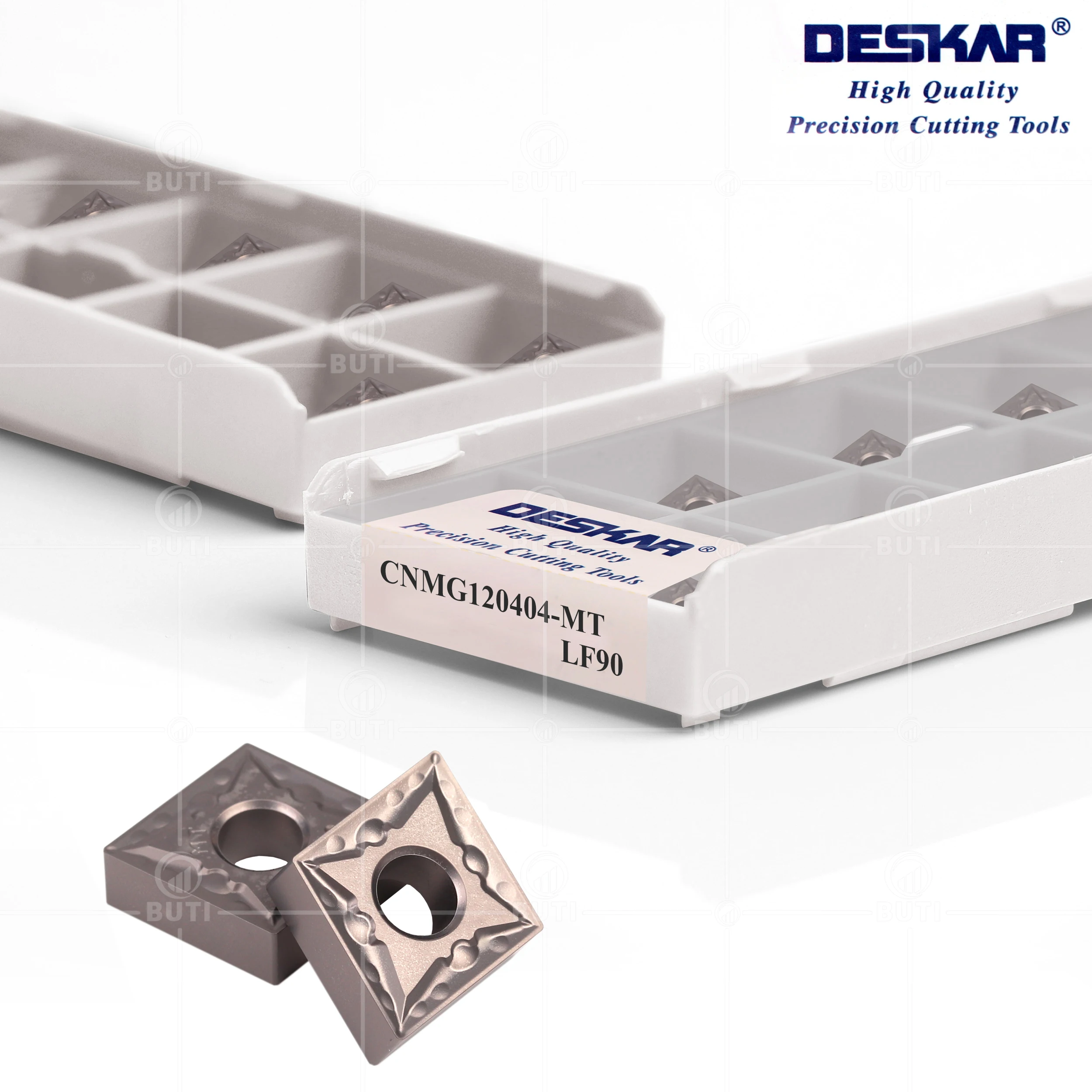 DESKAR 100% Original CNMG120404 CNMG120408-MT LF90 CNC Lathe External Turning Tool Cermet Insert Cutter Tool Parts Lathe Machine