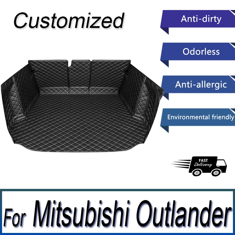 

Leather For Mitsubishi Outlander 4WD 2WD 2013 2014 2015 2016 2017 2018 2019 2020 2021 Trunk mat mats Rug Carpet Accessories