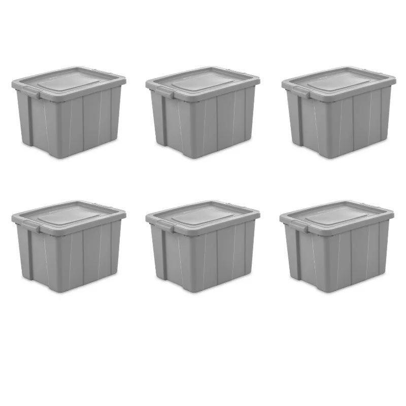 

Sterilite 18 галлонов Tuff1 пластиковый тоут, цемент, набор из 6