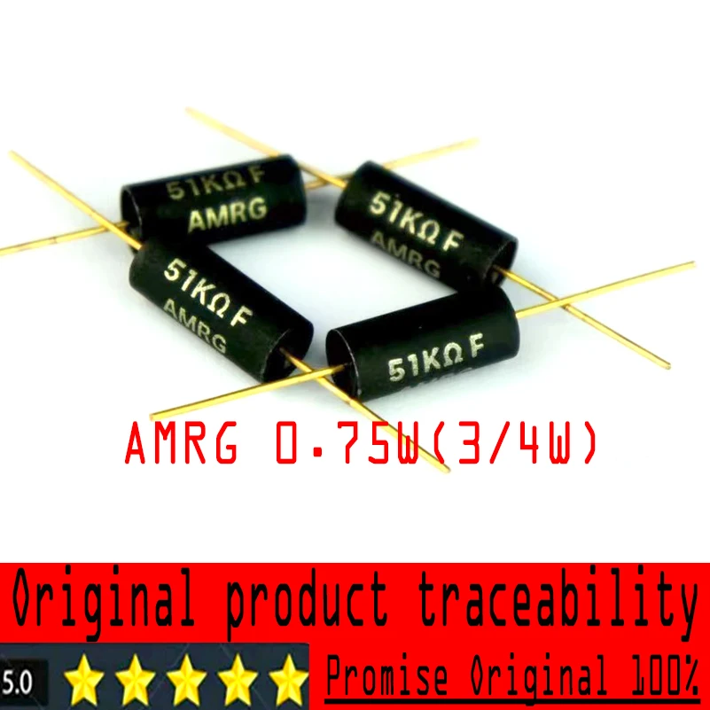 2pcs Japanese original AMRG 3/4W series 0.75W 10 Ω~1M national treasure level carbon film gold foot HIFI heating audio resistor psvane tube hifi 805 vacuum tube original factory accurate matching