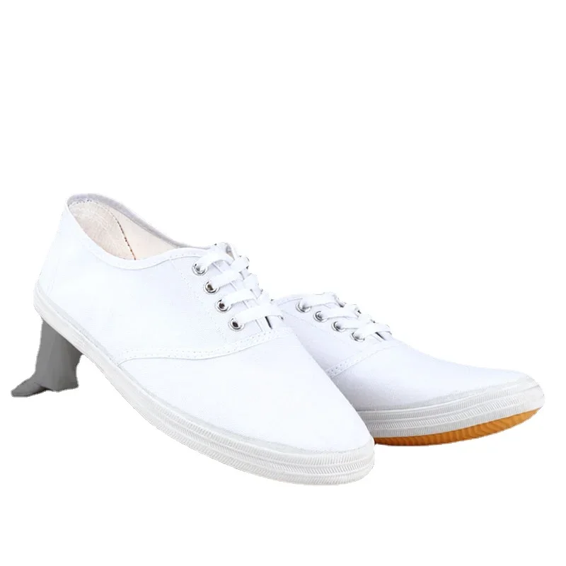 Tennis Shoes Classic White Solid Color Canvas Anti-skid Men and Women Exercise Martial Arts Tai Chi