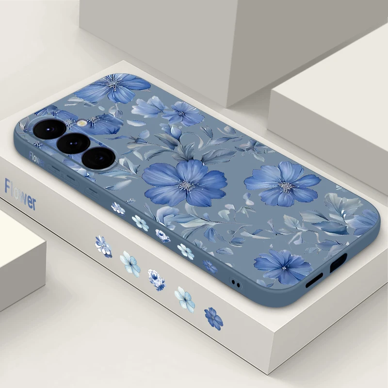 Floral Pattern Soft Phone Case - Elegant Flower Design Protective Cover