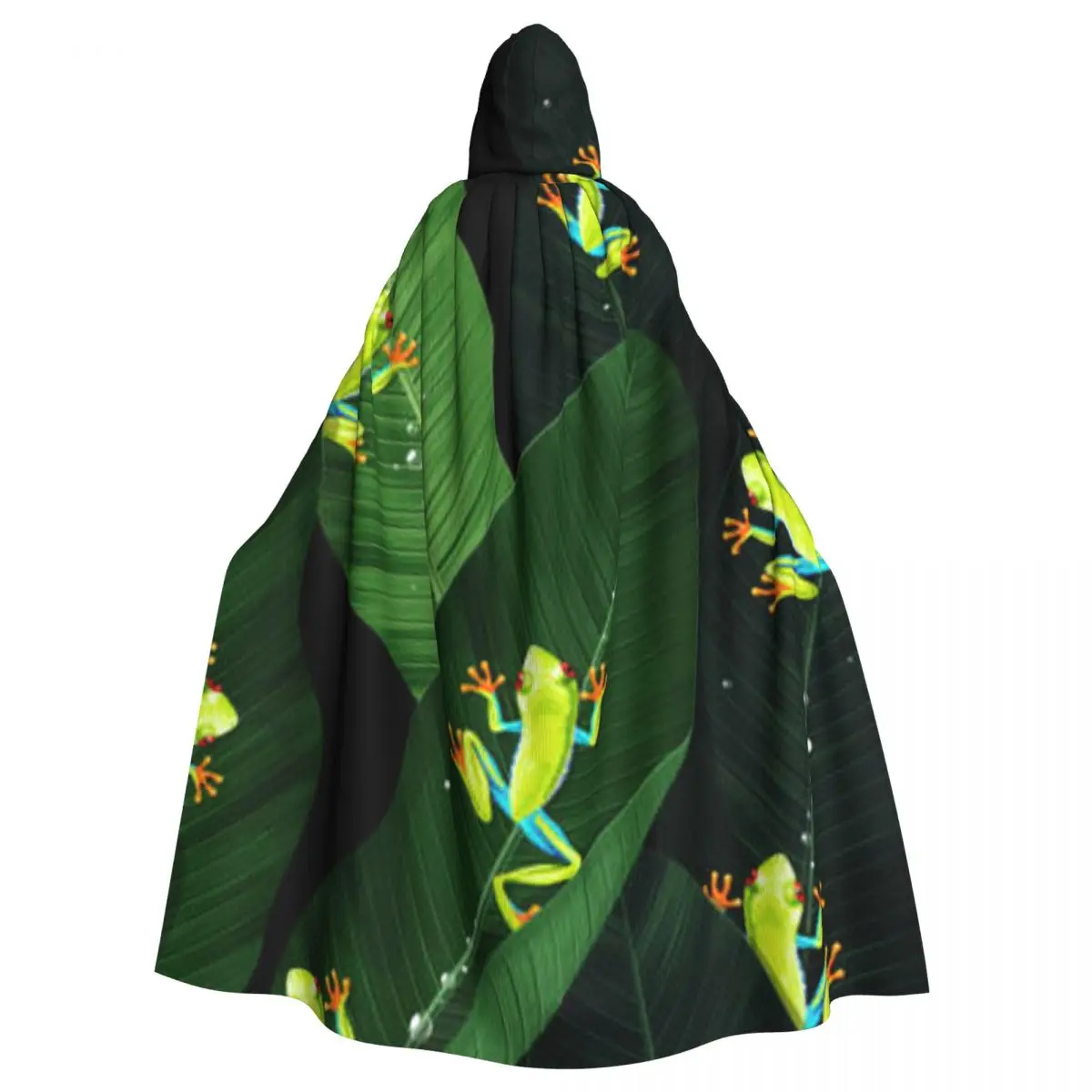 

Cosplay Medieval Costumes Frogs And Palm Leaf Hooded Cloak Capes Long Robes Jackets Coat Carnival